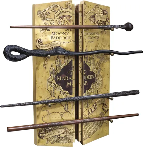 Noble Collection Harry Potter Marauder's Wand Display Set – 4 Wands
