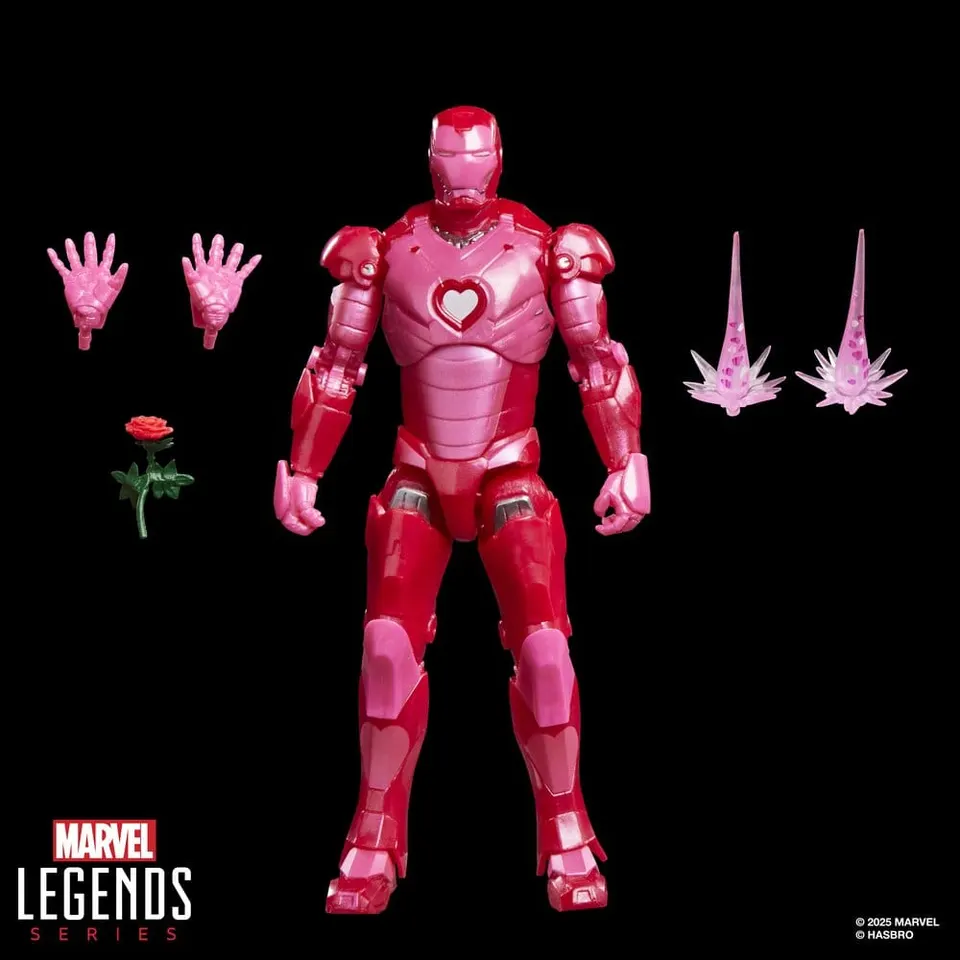 Hasbro Marvel Legends Iron Man I Love You 3000 Pink Figure - Image 2