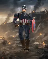 Blokees Marvel Champion Infinity Captain America Figure - Thumbnail 10