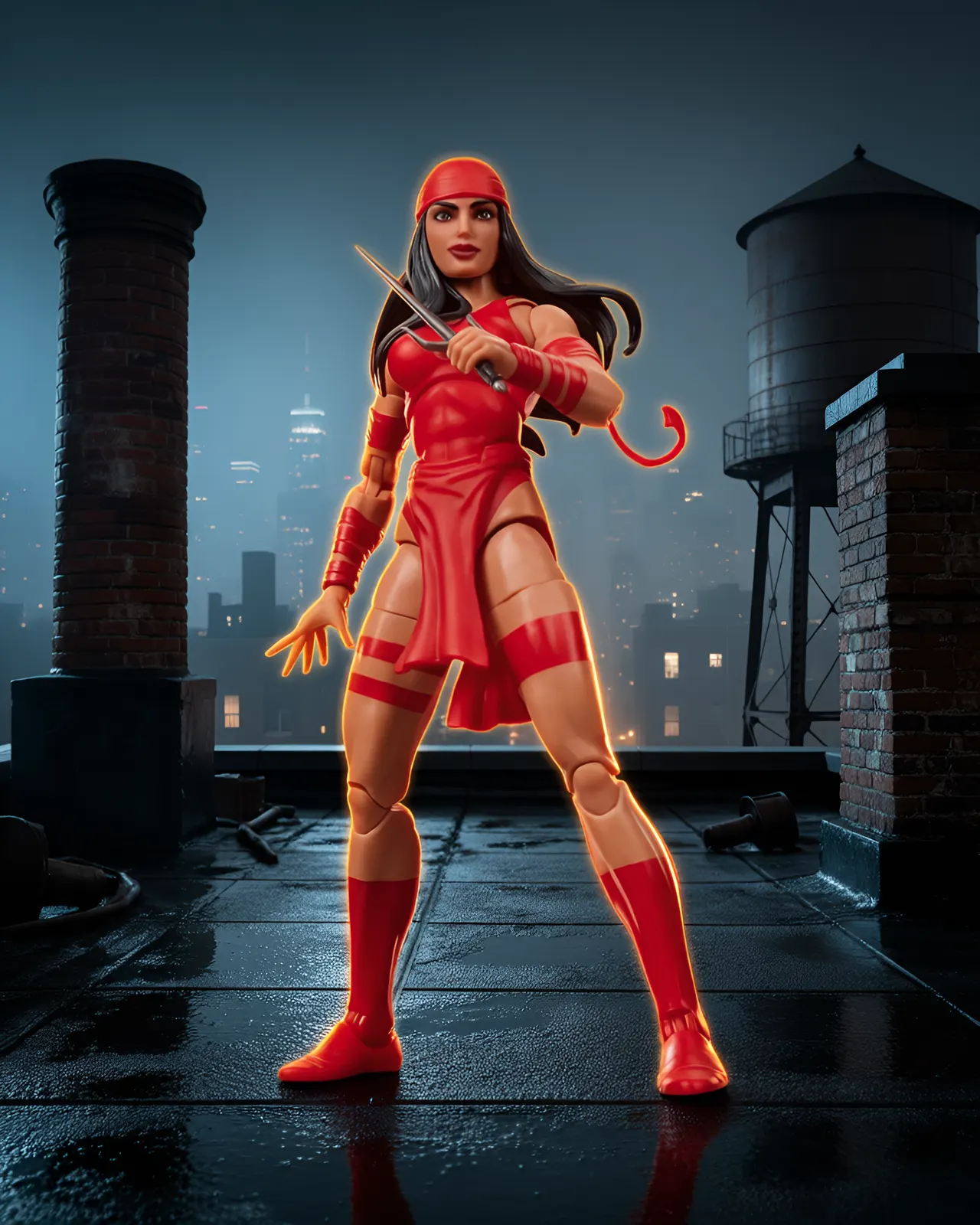 Hasbro Marvel Legends Elektra – Daredevil #181 Red Ninja 6" Figure - Image 5