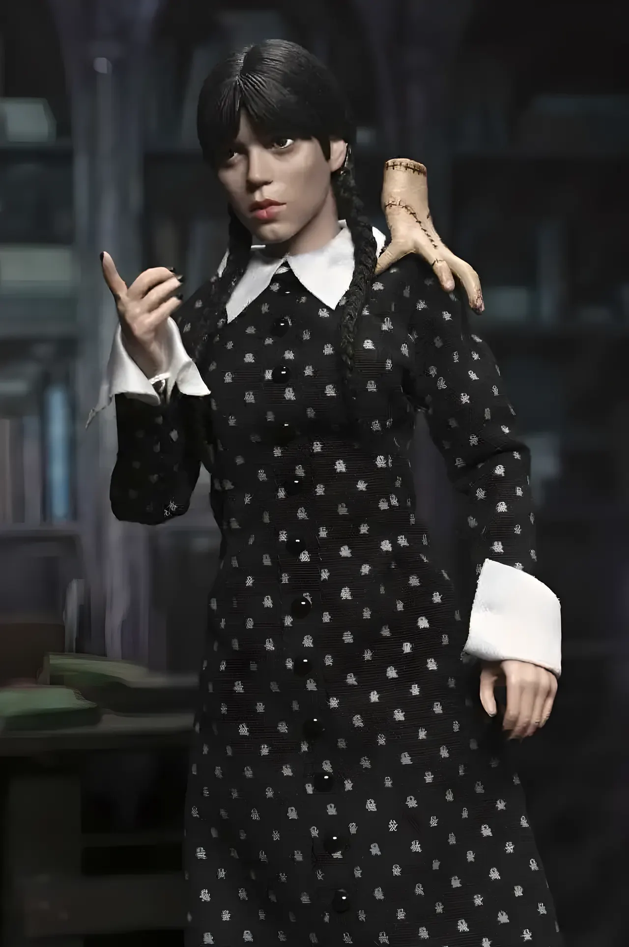 NECA Wednesday Addams (Classic Dress) Clothed Action Figure - Image 7