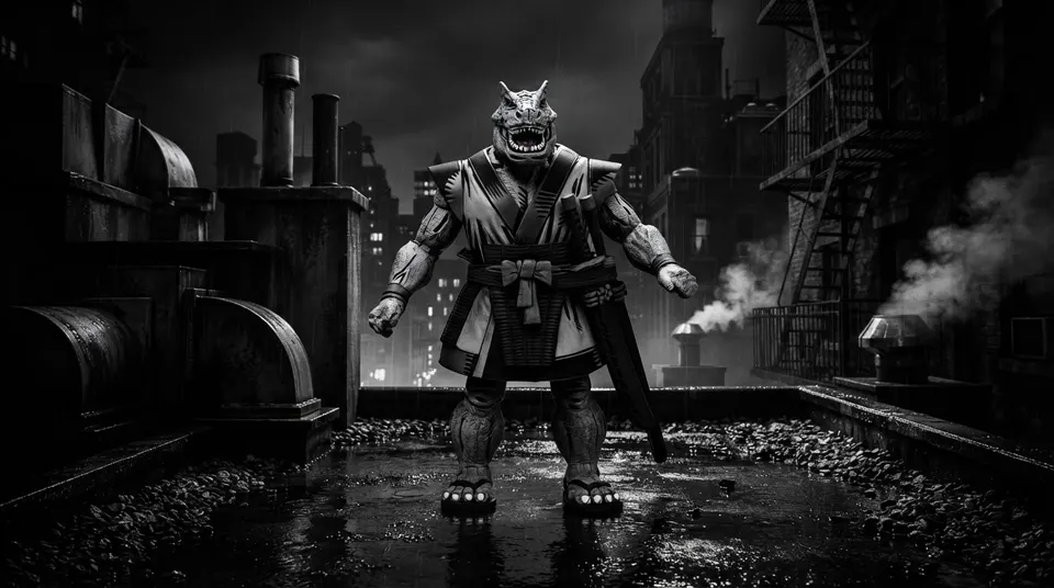 NECA TMNT Ultimate Foot Elite Assassin – Mirage Black & White