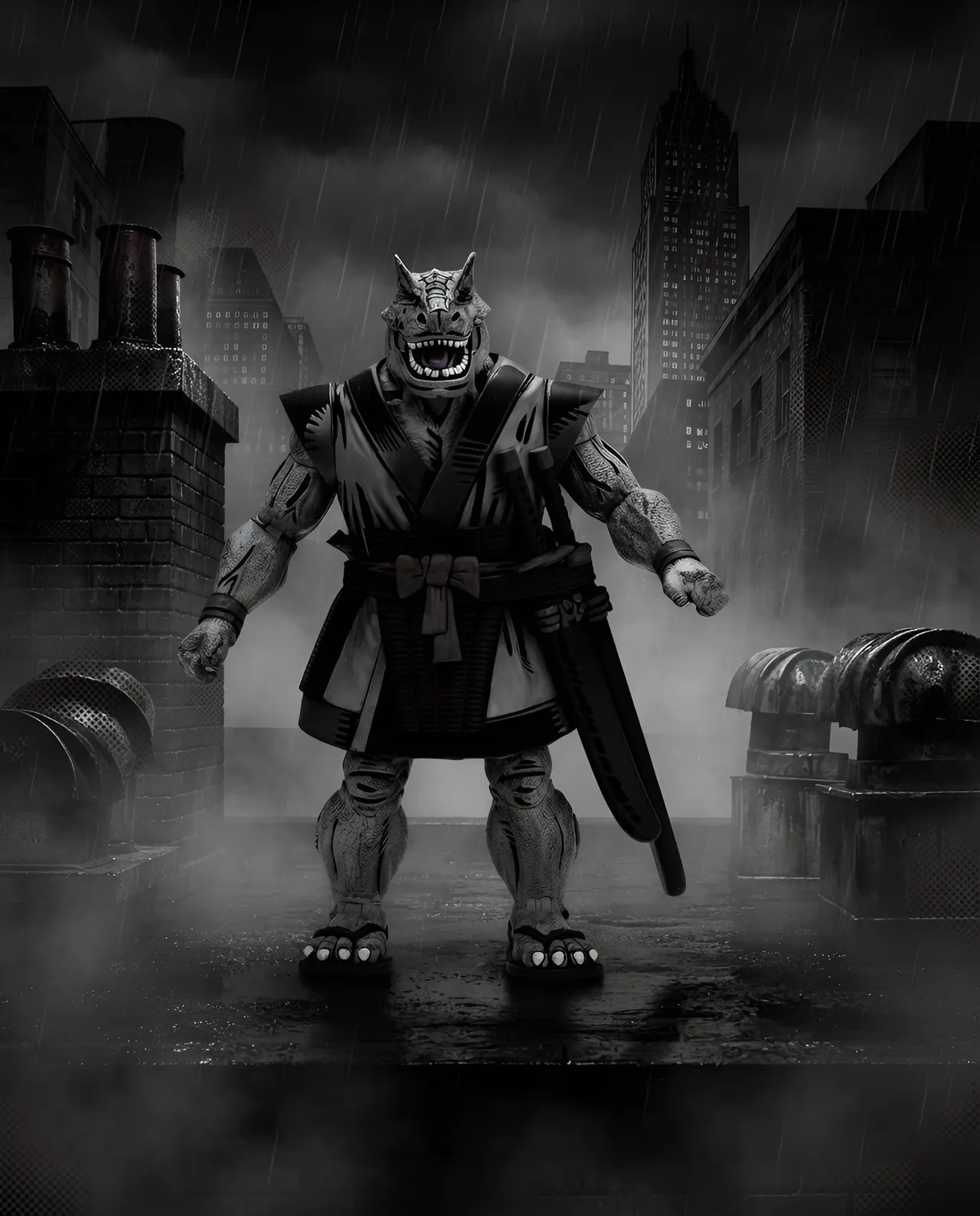 NECA TMNT Assassin Elite Foot Ultime – Mirage Noir et Blanc - Image 13