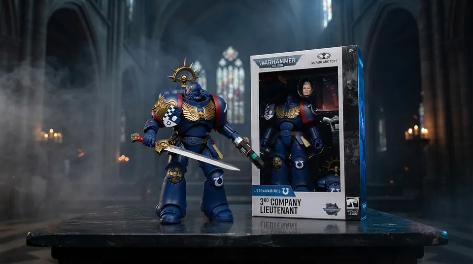 McFarlane Toys Warhammer 40k Ultramarines 3rd Company Lieutenant 7"