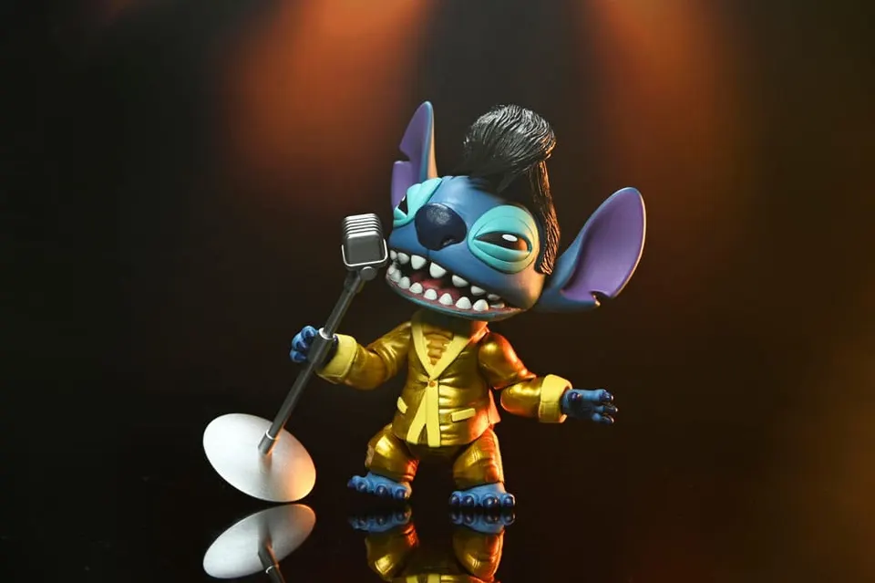 NECA Disney Stitch Ultimate Gold Suit Elvis 7" Figure - Image 4