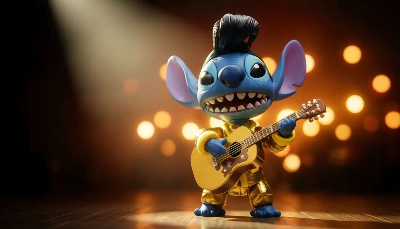 NECA Disney Stitch Ultimate Gold Suit Elvis 7" Figure - Image 10