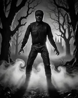 NECA Monstres Universels Ultimate Black & White Wolfman 7" Figurine - Thumbnail 10