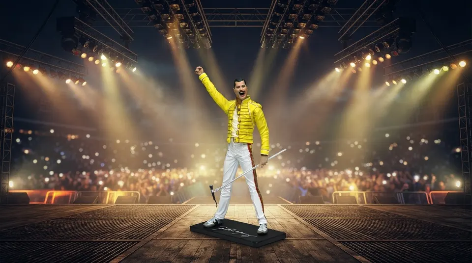 NECA Freddie Mercury Live Aid Yellow Jacket 18 cm Action Figure