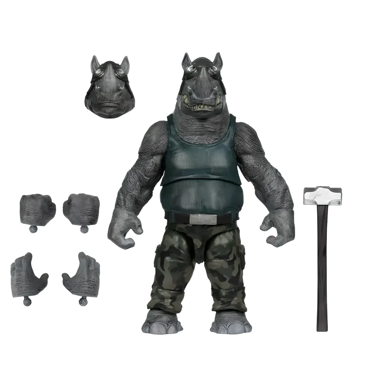 McFarlane Toys TMNT Page Punchers Rocksteady Action Figure with Comic - Image 2