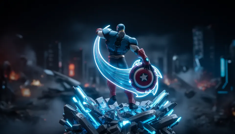 McFarlane Toys Marvel Captain America 6\" 1:10 Scale figurine articulée