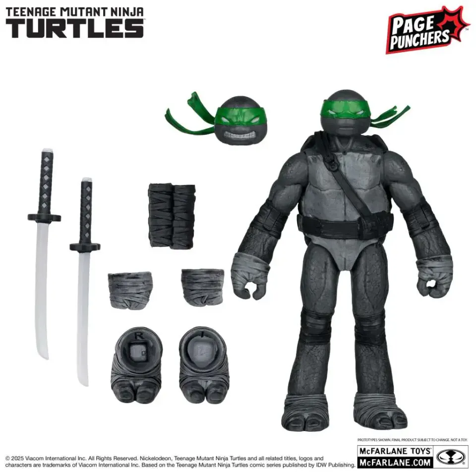 McFarlane Toys TMNT Page Punchers Leonardo Action Figure with Comic - Image 2