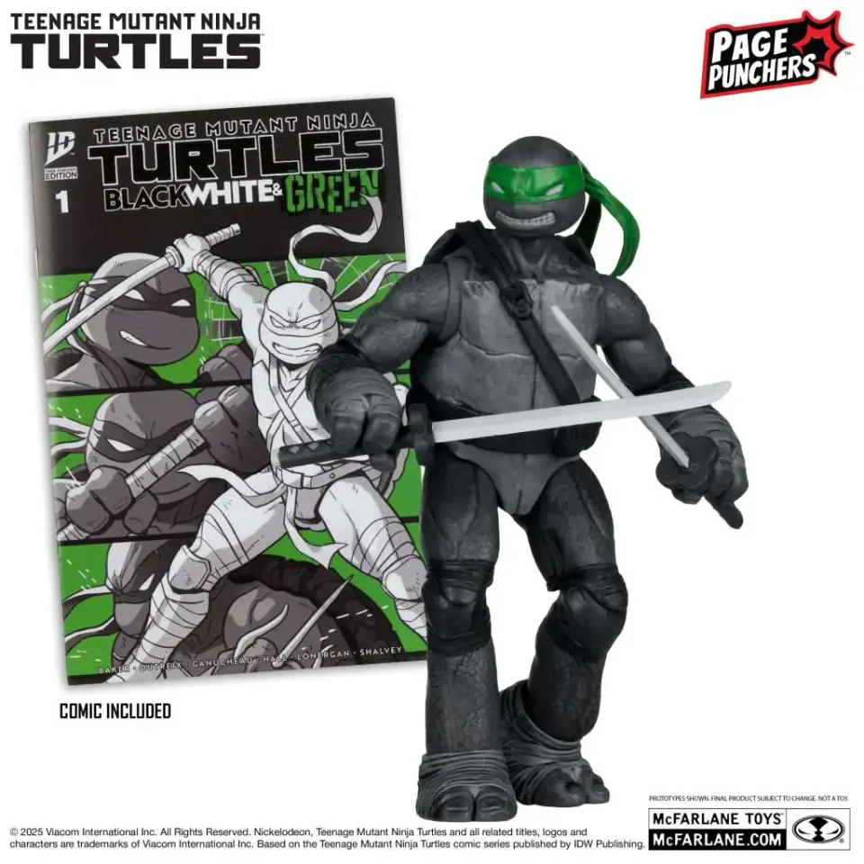 McFarlane Toys TMNT Page Punchers Leonardo Action Figure with Comic - Image 1