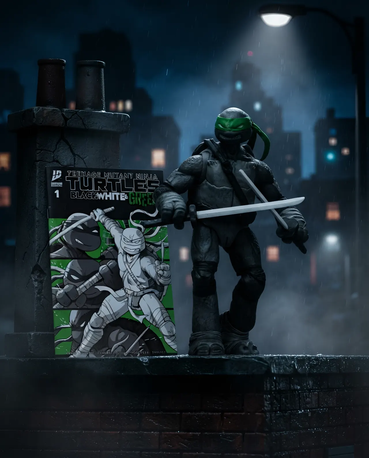 McFarlane Toys TMNT Page Punchers Leonardo Action Figure with Comic - Image 6