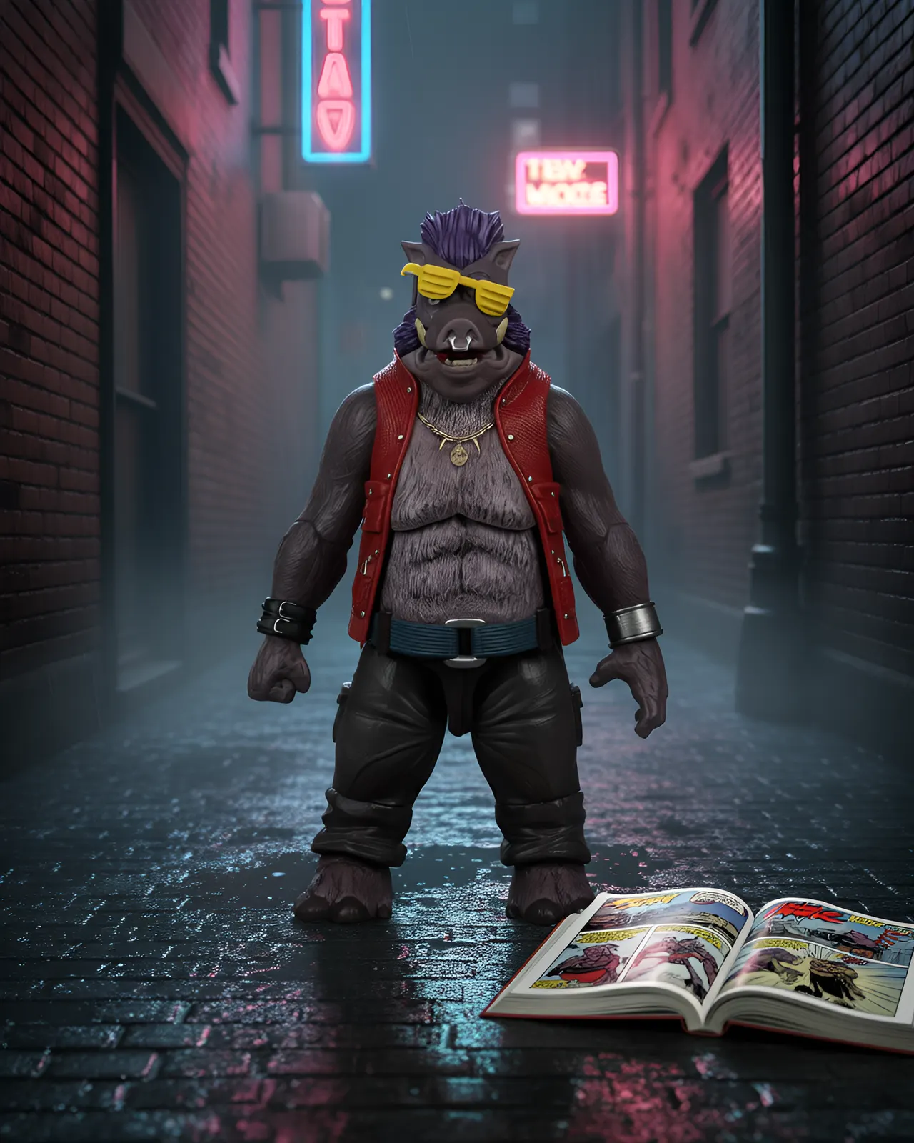 McFarlane Toys TMNT Page Punchers – Bebop Action Figure + Comic - Image 8