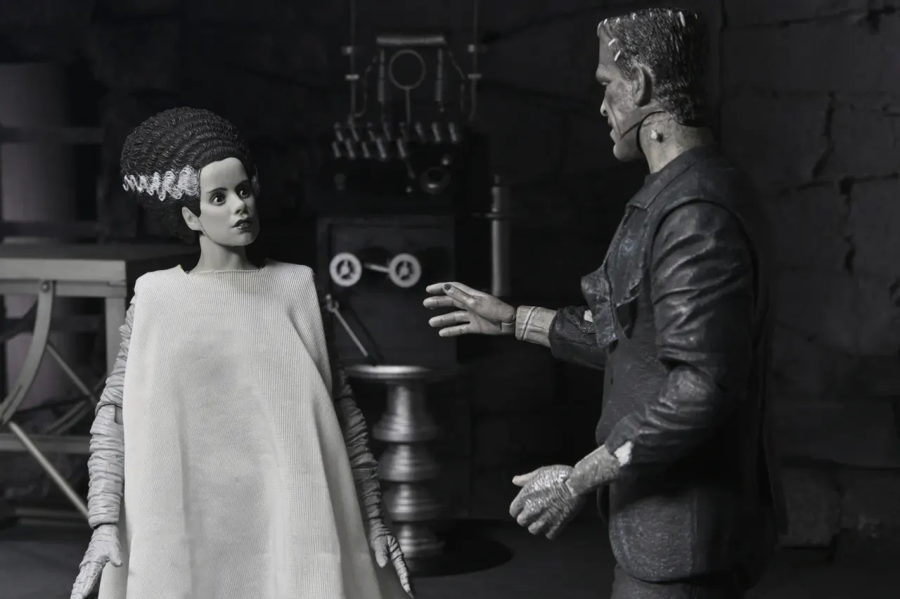NECA Universal Monsters 7" Novia de Frankenstein 2-Pack B&W - Image 6