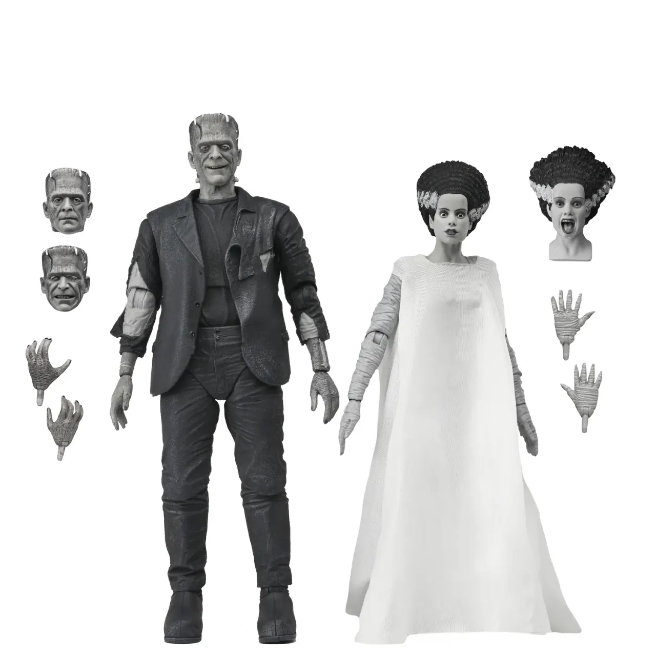 NECA Universal Monsters 7" Novia de Frankenstein 2-Pack B&W - Image 1