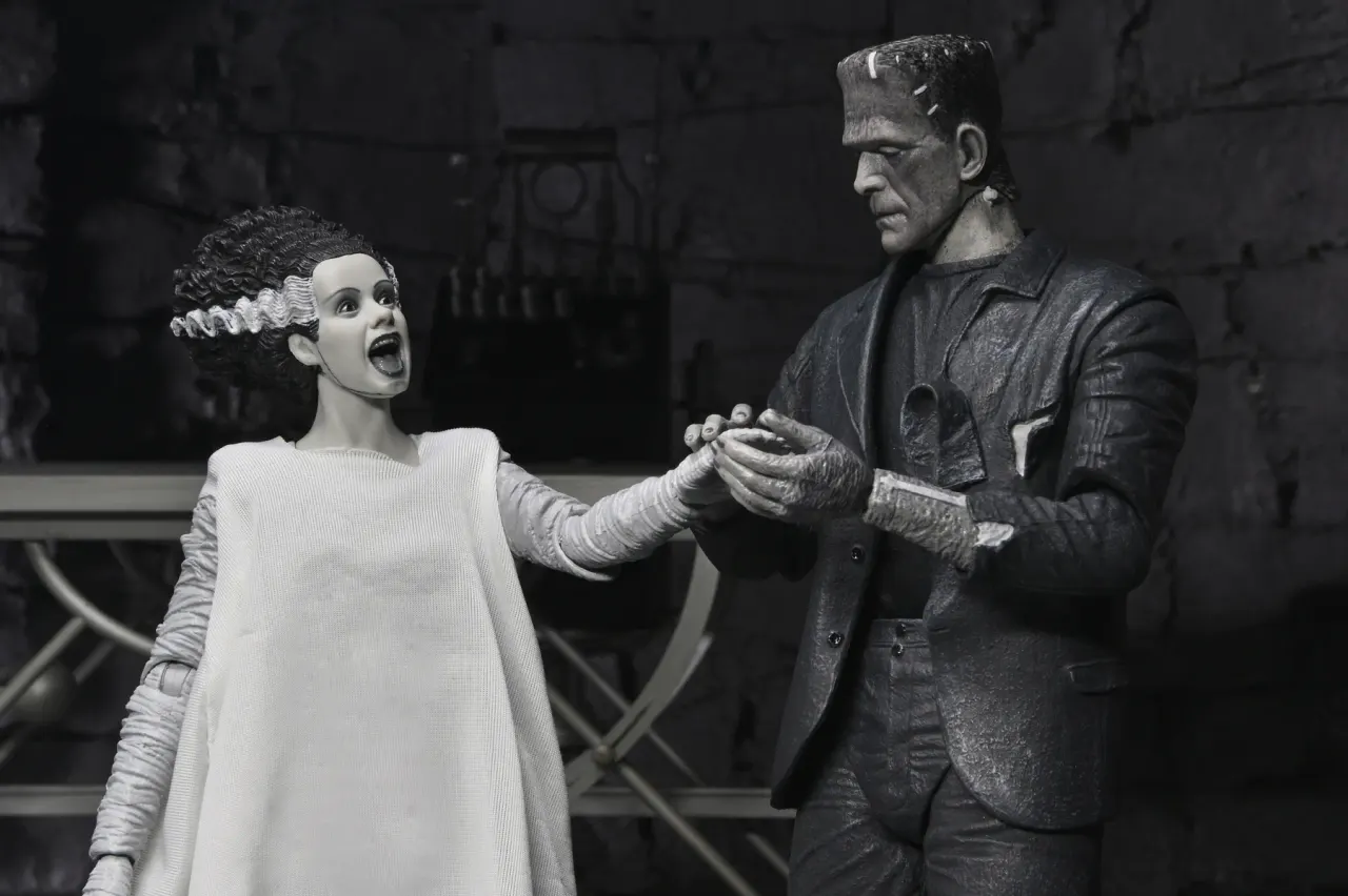 NECA Universal Monsters 7" Novia de Frankenstein 2-Pack B&W - Image 12
