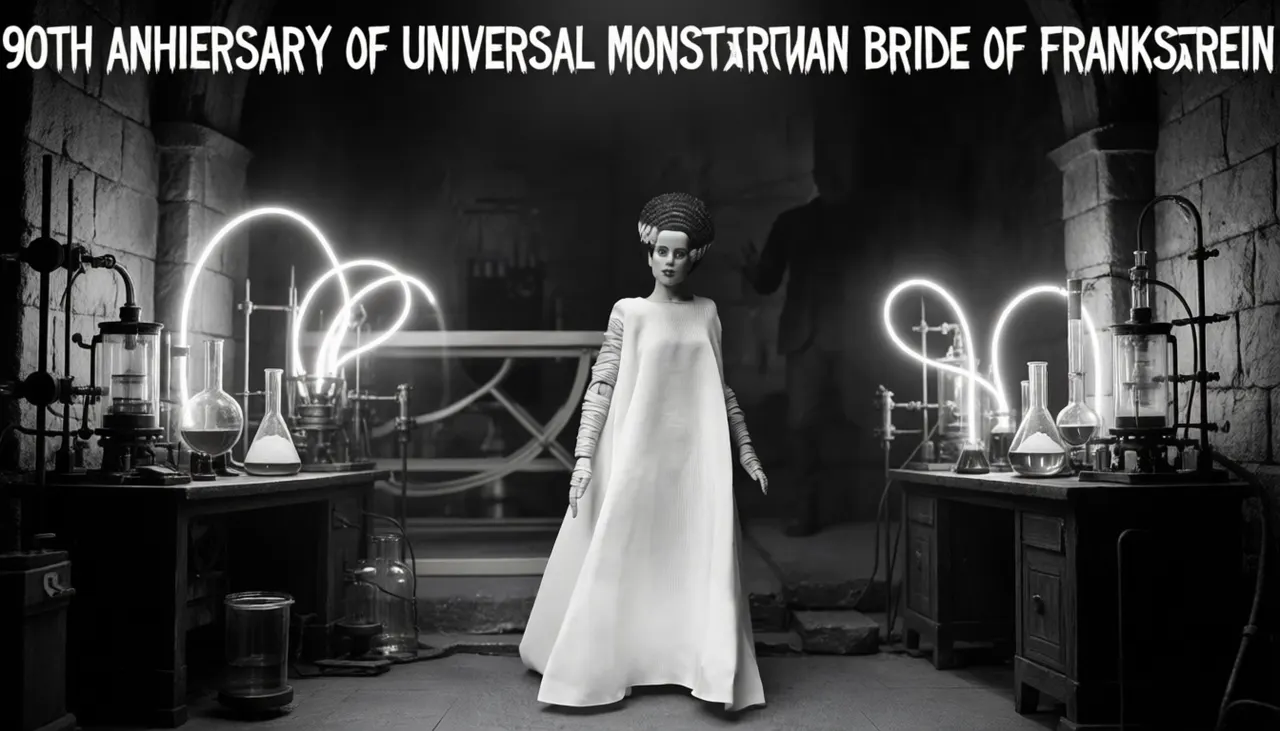NECA Universal Monsters 7" Novia de Frankenstein 2-Pack B&W - Image 14