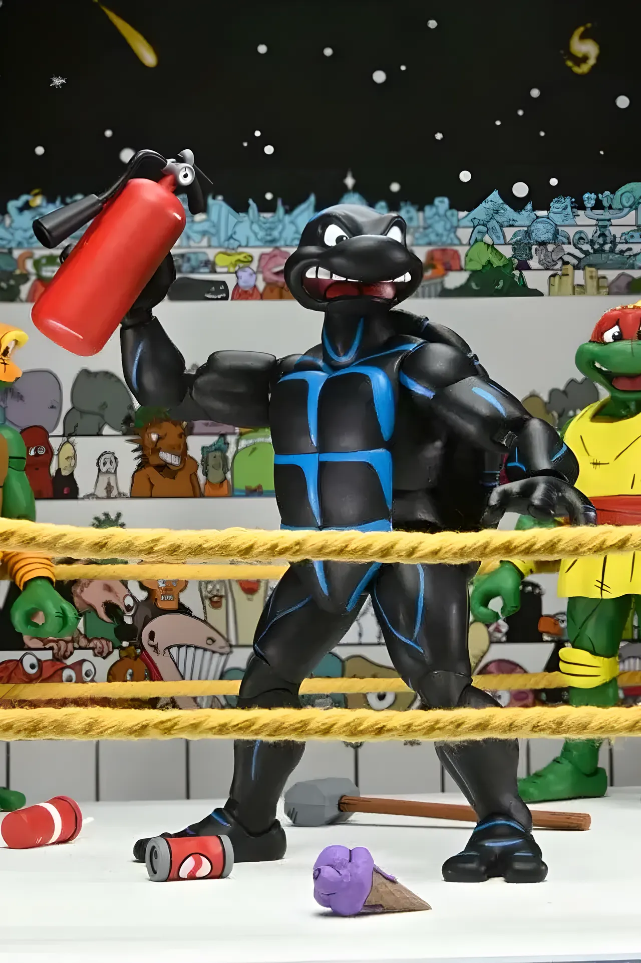 NECA Teenage Mutant Ninja Turtles Stump Wrestling 4‑Pack – 7‑inch Action Figures - Image 4