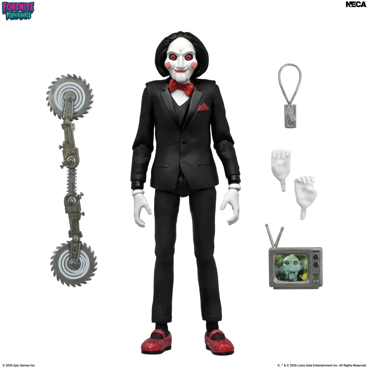 NECA Billy the Puppet Fortnite x Saw 18cm Action Figure - Image 1