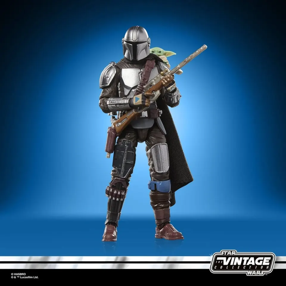 Star Wars Vintage Collection Mandalorian (Beskar) & Grogu 3.75\" Figure - Image 4