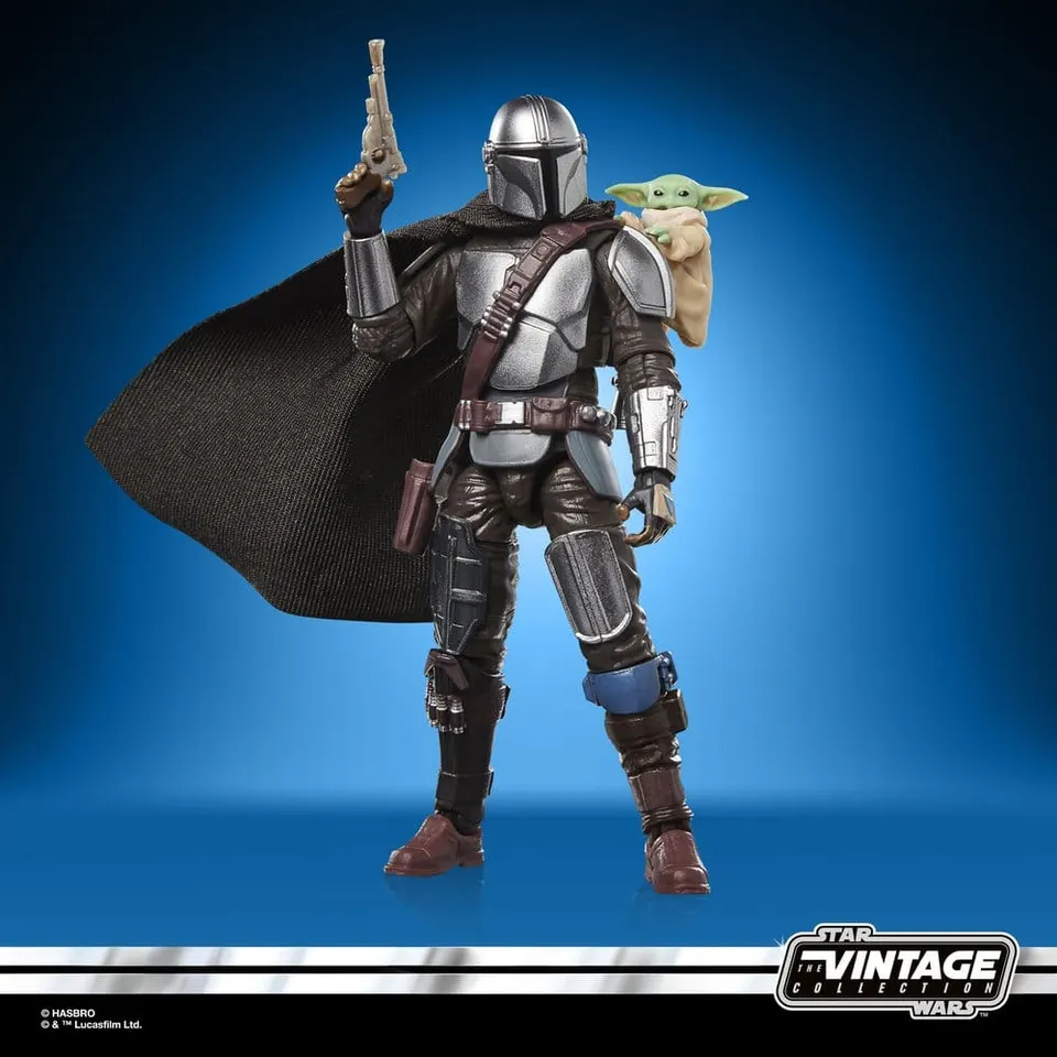 Star Wars Vintage Collection Mandalorian (Beskar) & Grogu 3.75\" Figure - Image 8