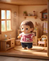 Rocco Giocattoli Monchhichi Playset Home – 34 x 13.3 x 30 cm - Thumbnail 3