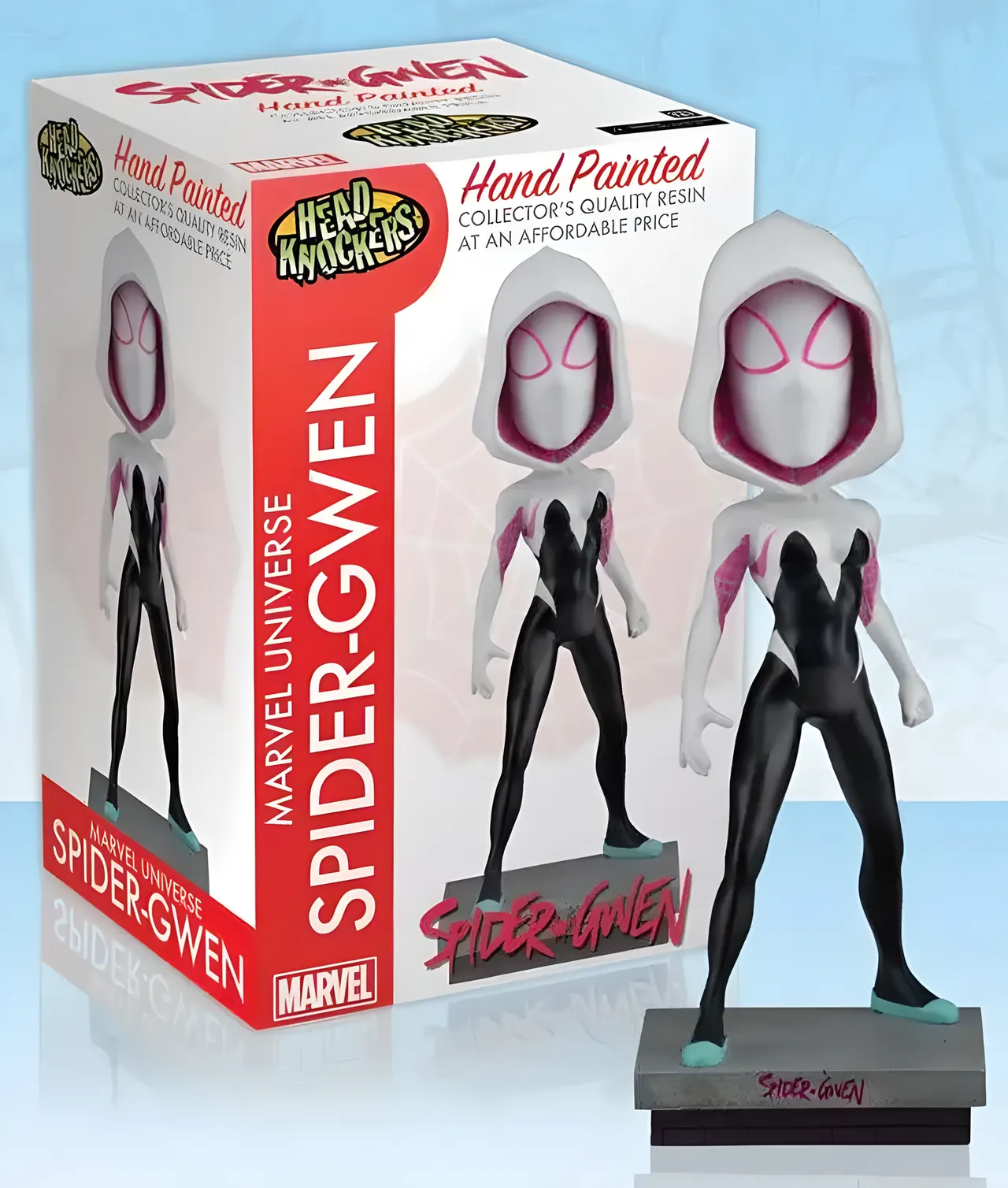 NECA Marvel Head Knocker Spider Gwen Classic Masked Bobblehead - Image 2