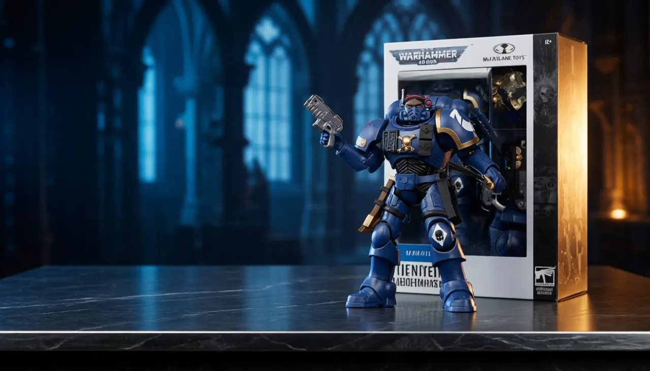 McFarlane Toys Warhammer 40k Ultramarines Lieutenant Phobos 7\" Figurine - Image 3