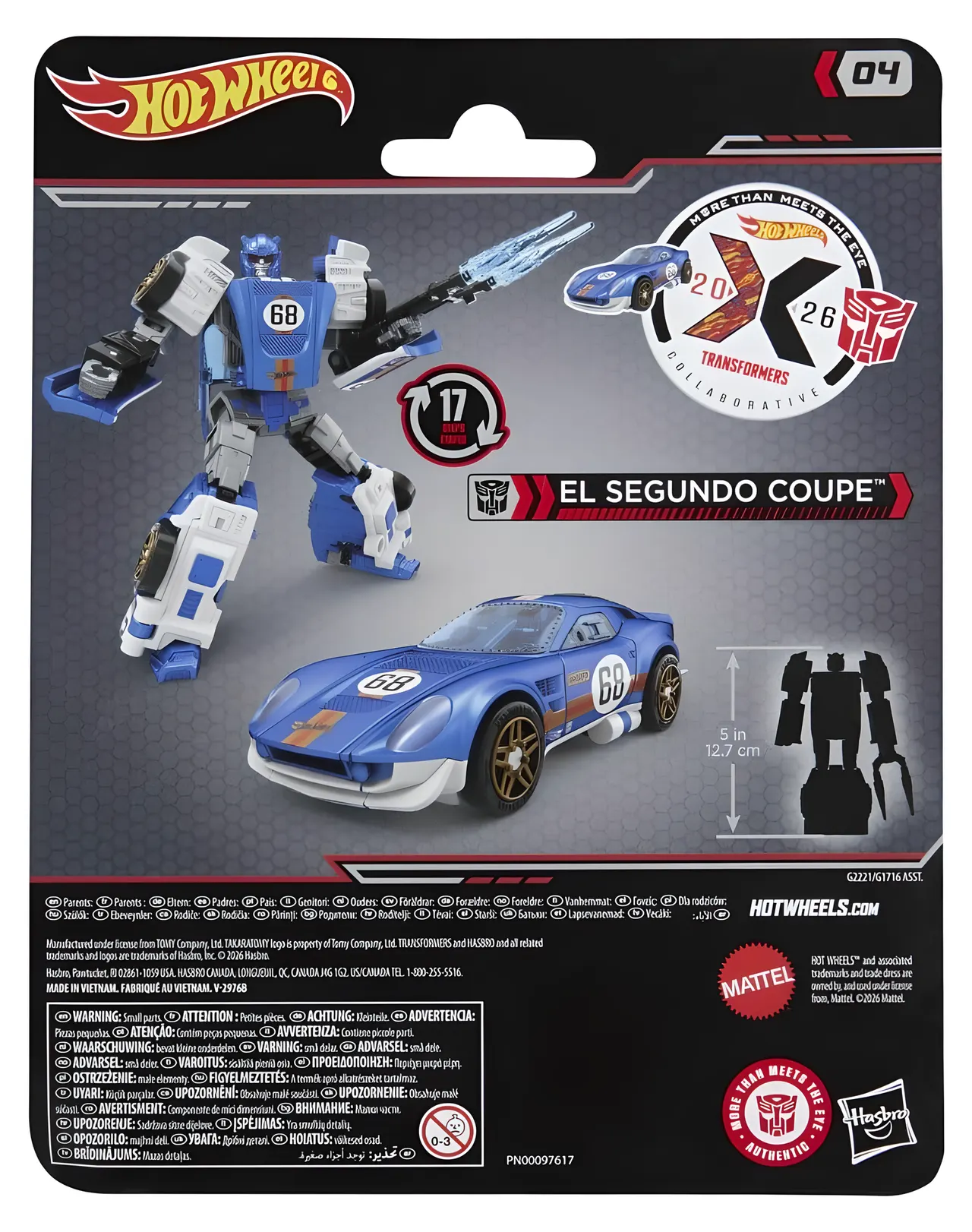 Hasbro Transformers Hot Wheels El Segundo Coupe 5" Figura de Acción - Image 6