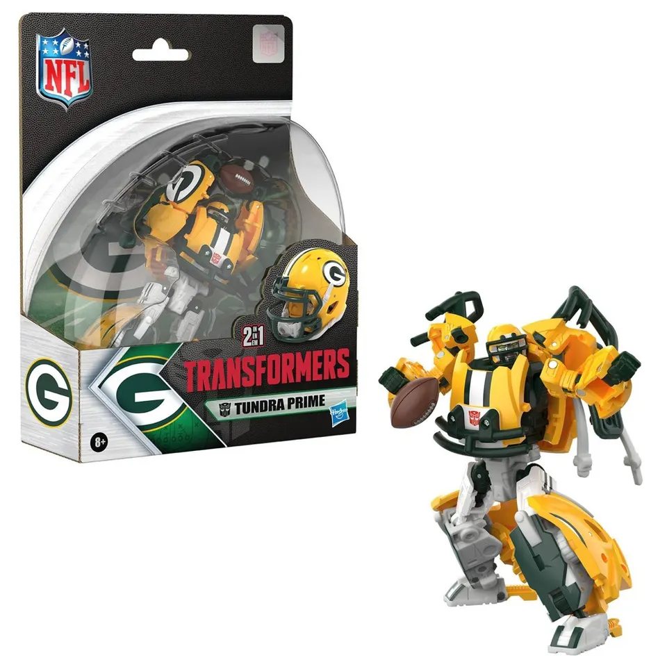 Hasbro Transformers NFL Green Bay Packers Tundra Prime Action Figure - Image 1