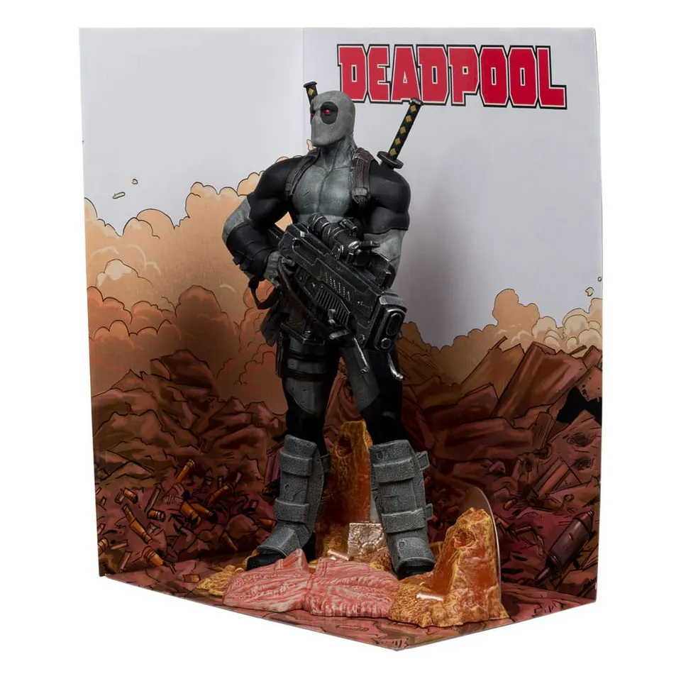 Marvel Deadpool Grey Suit Red Platinum 12\" 1/6 Scale Statue - Image 7