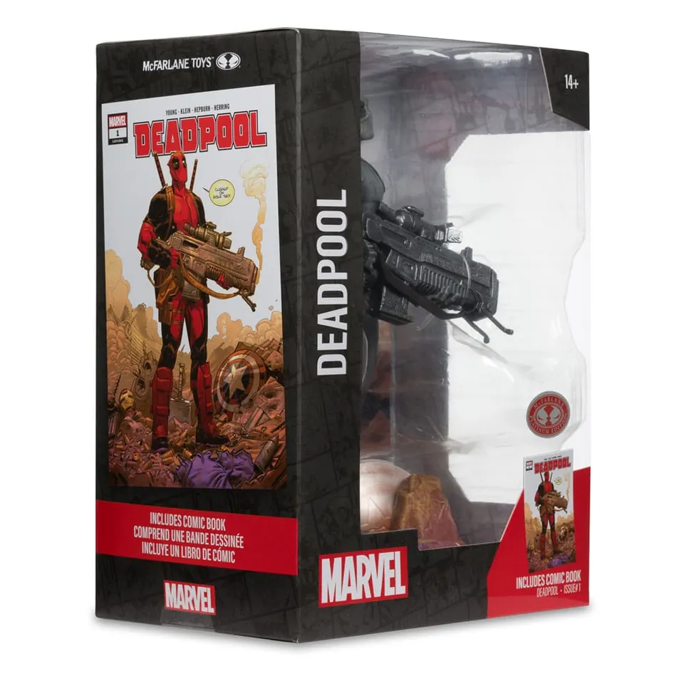 Marvel Deadpool Grey Suit Red Platinum 12\" 1/6 Scale Statue - Image 6