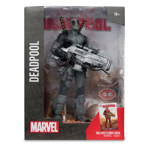 Marvel Deadpool Grey Suit Red Platinum 12\" 1/6 Scale Statue