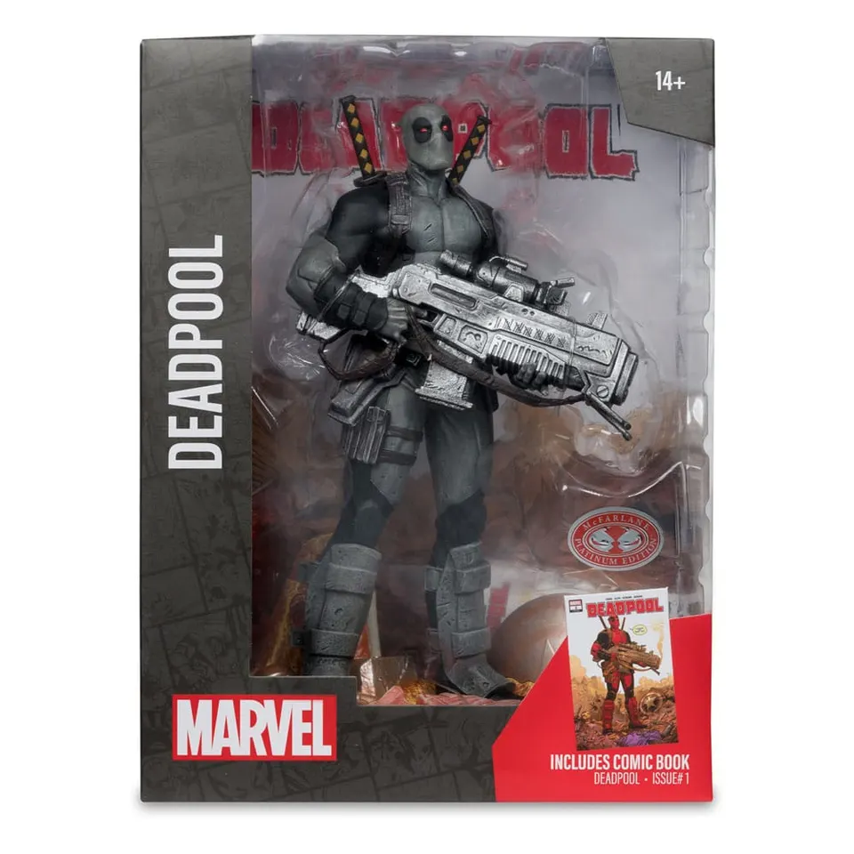Marvel Deadpool Grey Suit Red Platinum 12\" 1/6 Scale Statue - Image 1