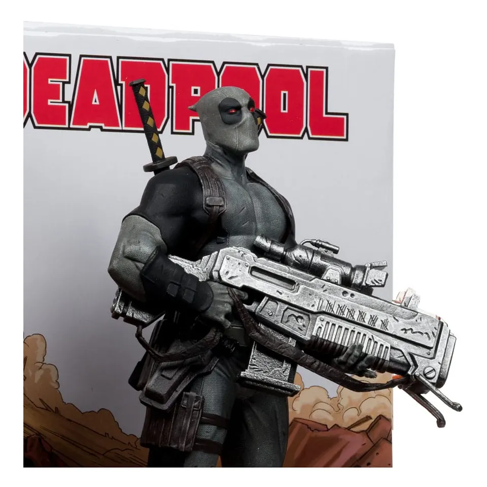 Marvel Deadpool Grey Suit Red Platinum 12\" 1/6 Scale Statue - Image 4