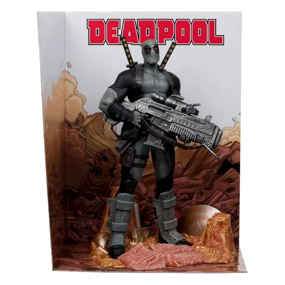 Marvel Deadpool Grey Suit Red Platinum 12\" 1/6 Scale Statue - Image 2
