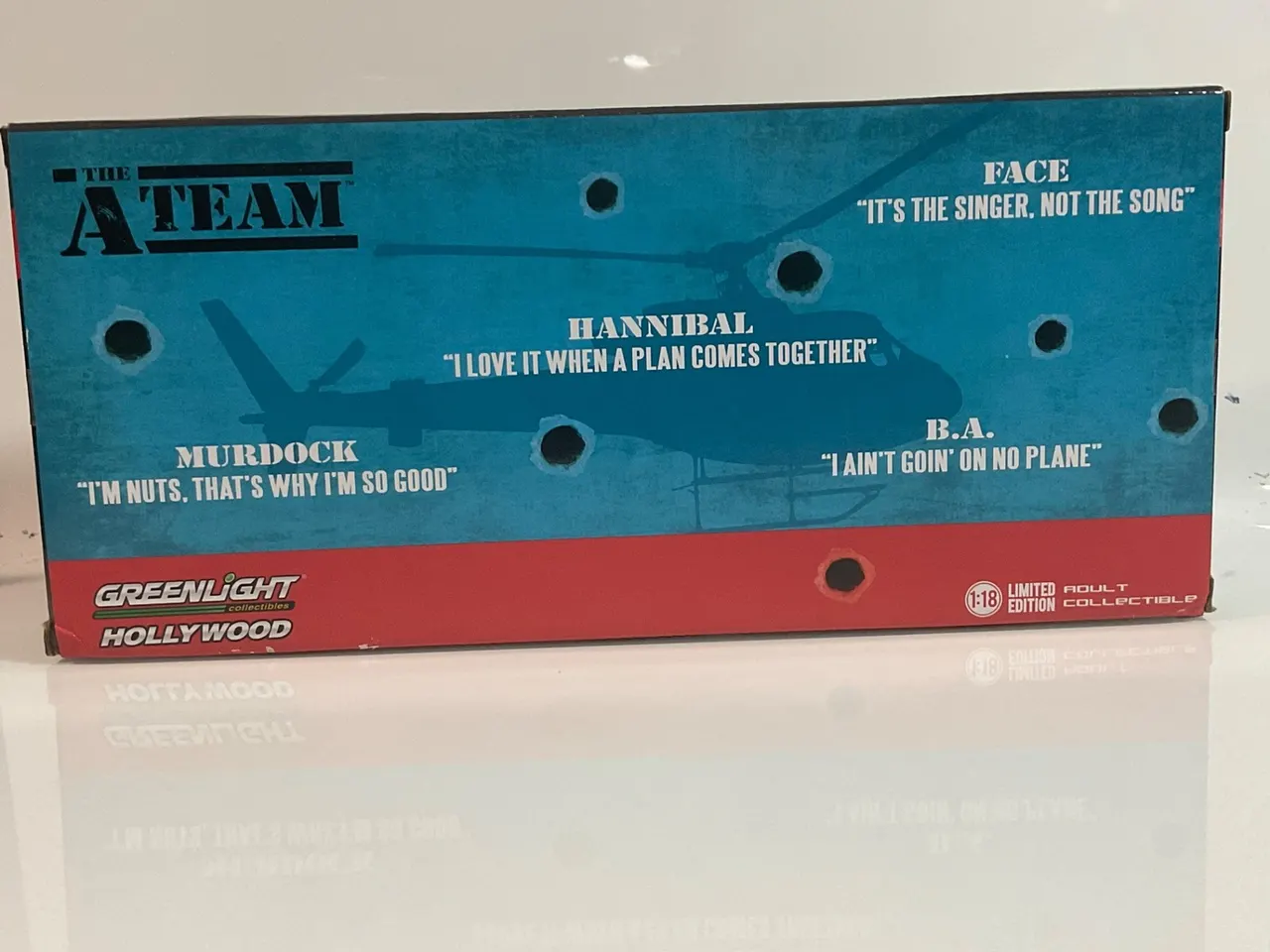 GreenLight 1:18 1983 GMC Vandura Black Weathered Bullet Holes – A-Team - Image 5