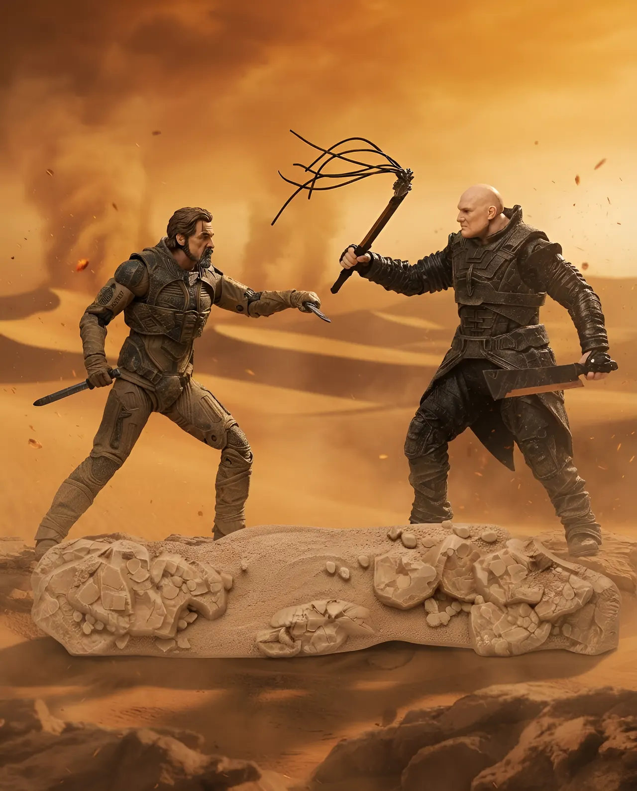 McFarlane Toys Dune: Part Two Gurney Halleck & Glossu Rabban 7" 2-Pack - Image 6