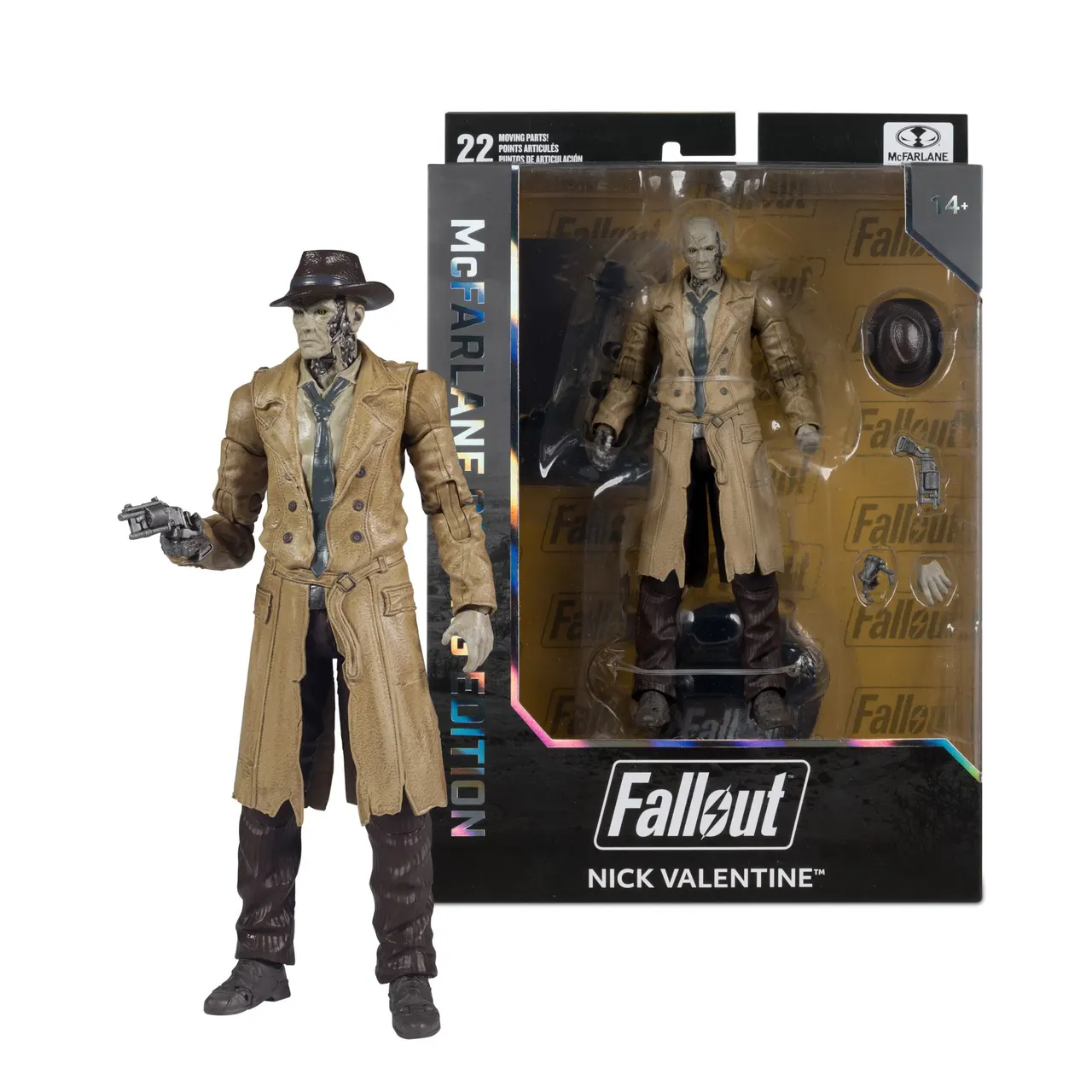 McFarlane Toys Nick Valentine (Fallout 4) Gaming Edition 7" Figure - Image 1
