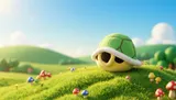 Jakks Pacific Super Mario Green Koopa Shell 8" Sound Plush - Thumbnail 3