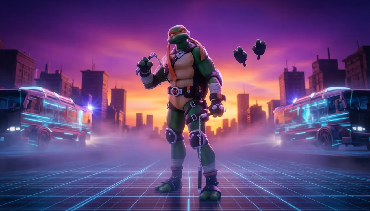 NECA Ultimate Michelangelo Action Figure - 7" TMNT Fortnite Crossover - Image 4