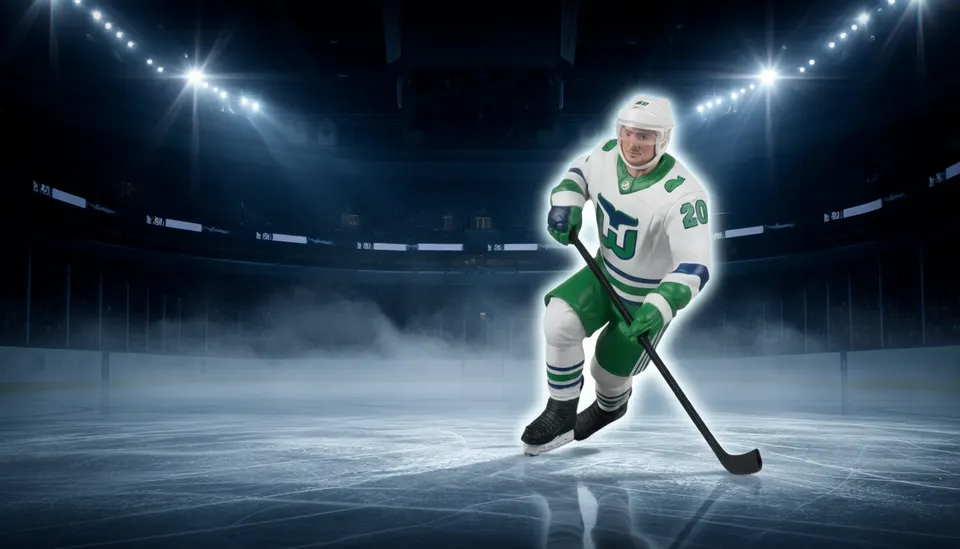 McFarlane Toys SportsPicks 7" Sebastian Aho Hartford Whalers Retro