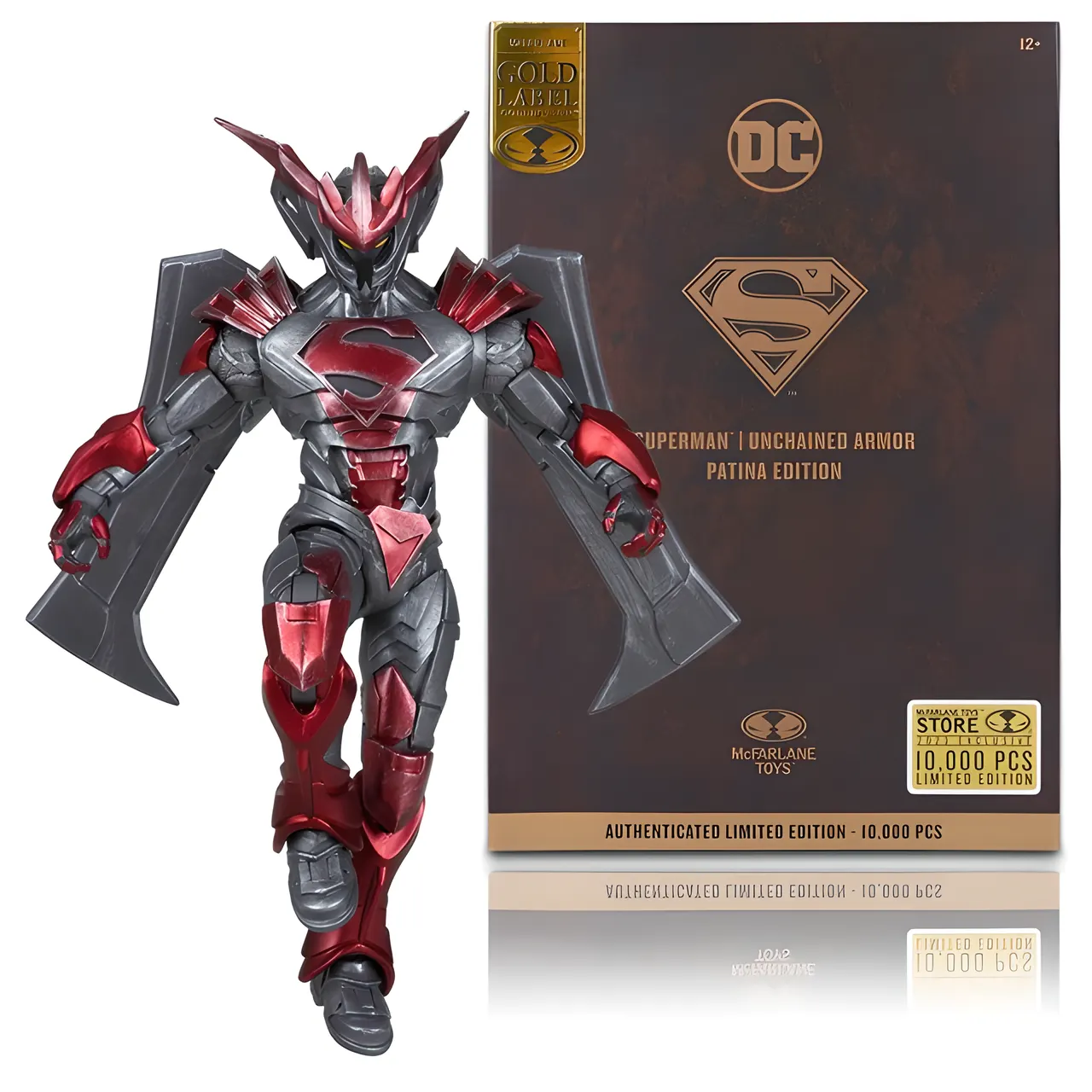 McFarlane Toys Superman Unchained Armor Patina Gold Label 7" Figure - Image 7