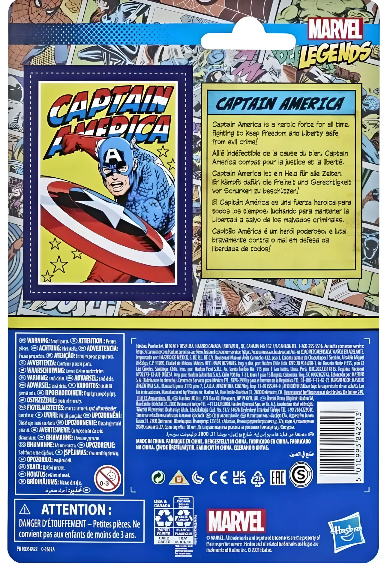 Hasbro Marvel Legends Retro Collection Captain America 3,75\" Figurine - Image 3