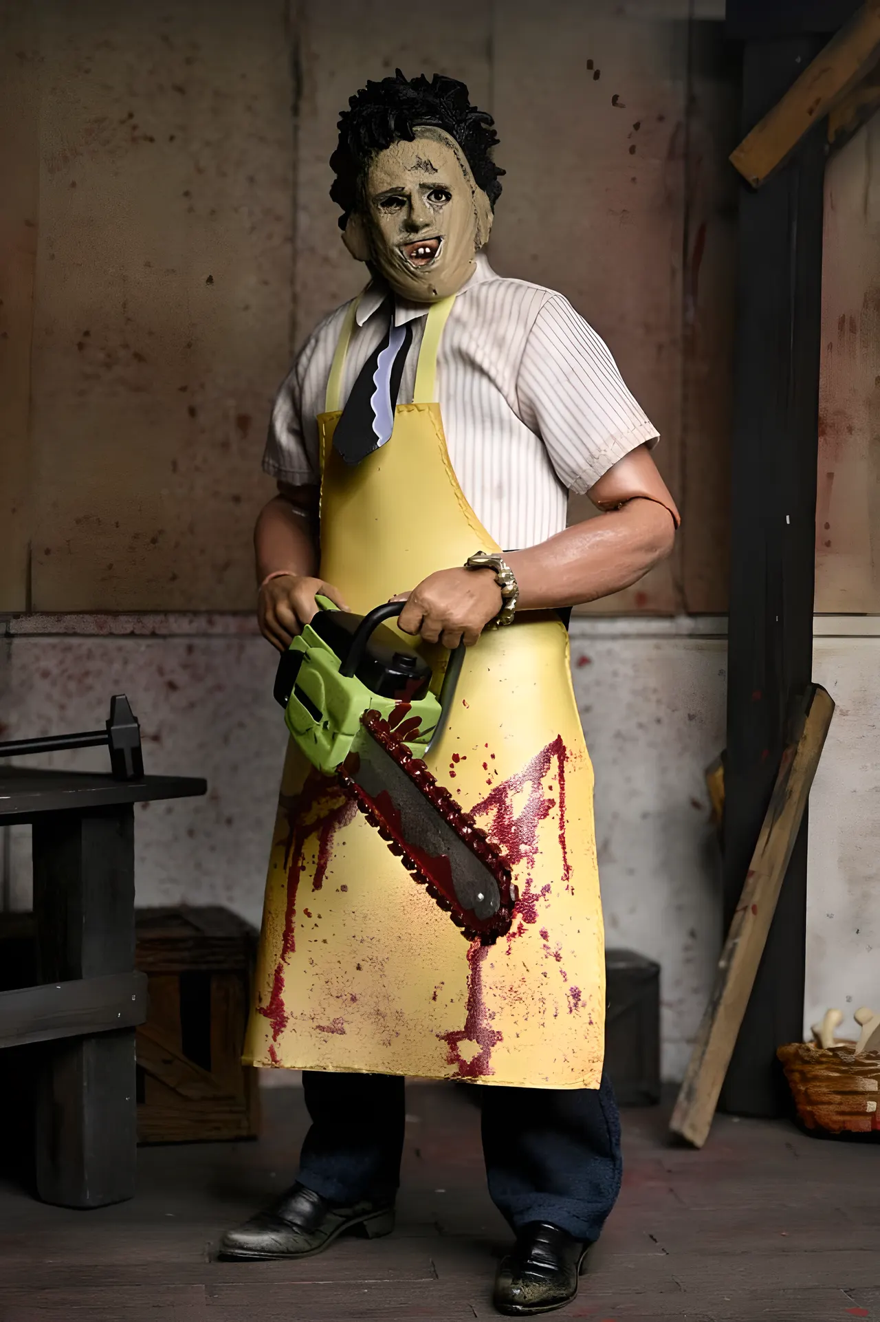 NECA Retro Cloth Leatherface "Pretty Woman" 50th Anniversary Action Figure - Image 4