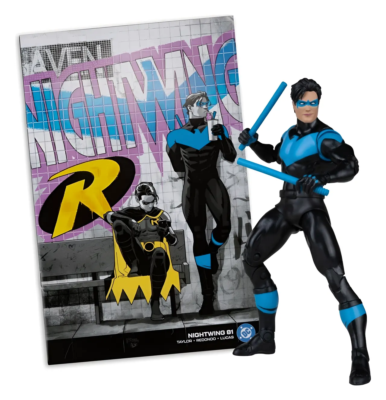 McFarlane Toys Nightwing Page Punchers #81 7" Action Figure + Comic - Image 5