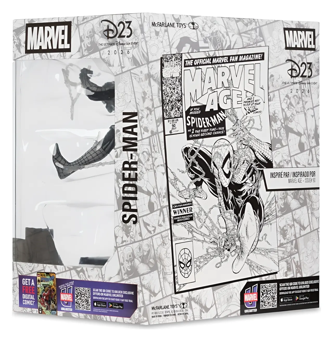 McFarlane Toys Marvel Rivals Spider-Man Line Art D23 1:10 Figurine - Image 8