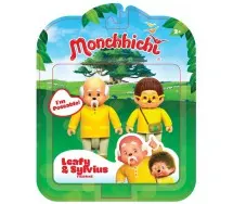 Rocco Giocattoli Monchhichi Leafy & Sylvus 2-Figure 8cm Blister Pack