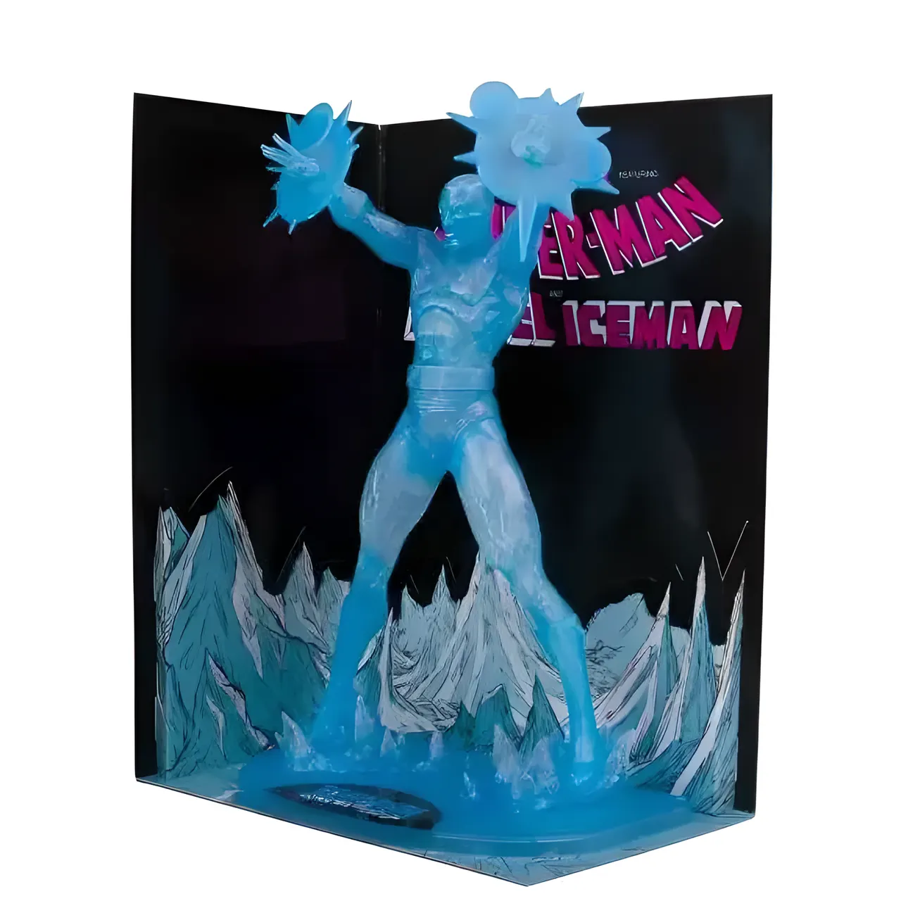 McFarlane Marvel Iceman Red Platinum 1:6 Scale Collectible with Scene - Image 2